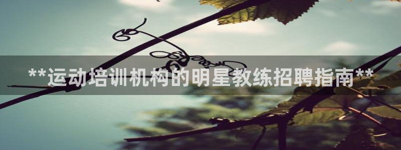 欧陆娱乐官网网址是多少：**运动培训机构的明星教练招