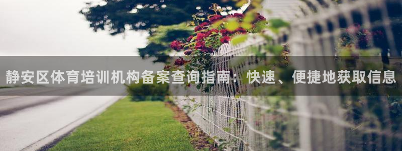 欧陆娱乐天富主管：静安区体育培训机构备案查询指南：快